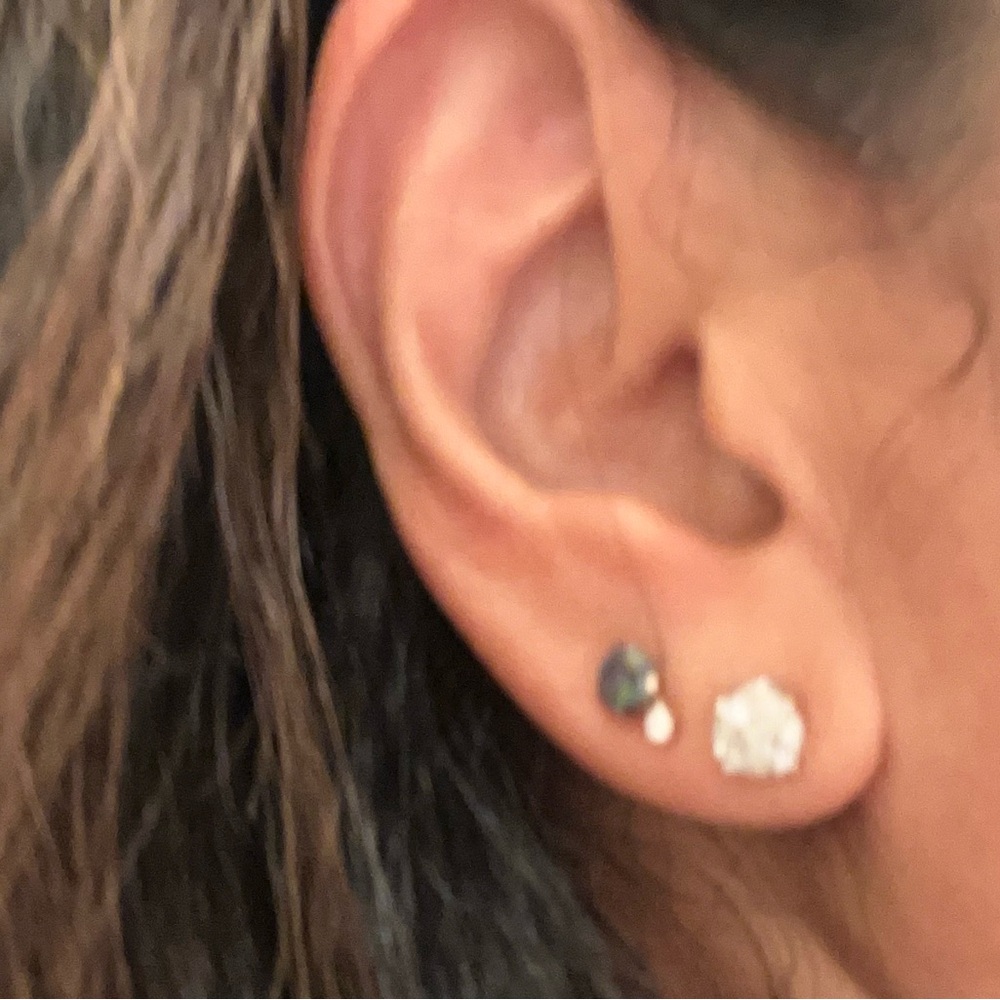 Diamond Solitaire Studs Earring And Sapphire With… - image 7